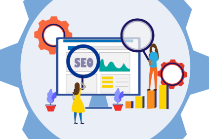 SEO-Optimierung für KMU (Bild zeigt z. B. eine Website, die bei Google auf Platz 1 rankt oder eine Grafik mit Suchergebnissen) Alt-Text: